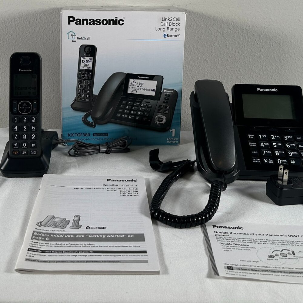Panasonic KX-TGF380M Digital Corded/Cordless Telephone Phone System w/ 1 Handset